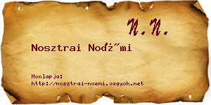 Nosztrai Noémi névjegykártya